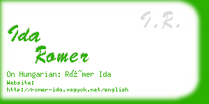 ida romer business card